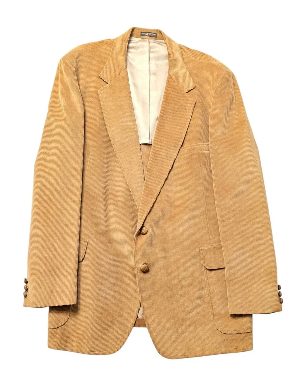 Colony Park Men's Tan Corduroy Blazer - Classic Tailored Style